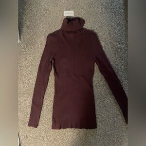 Burgundy Turtleneck Sweater